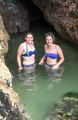 Holywell Bay<br />Emma and Maria (the water was freezing!!)