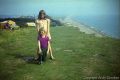 June 1974 to August 1974<br />Della and Lance on the cliffs at Dunwich<br>August 1974